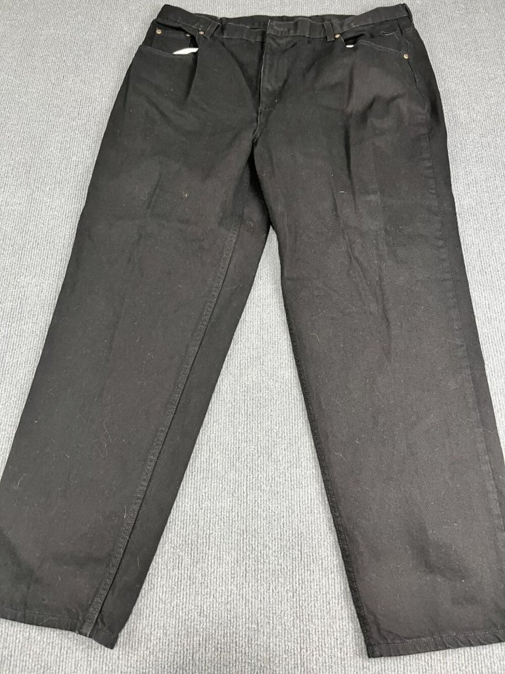 Savane Mens Black Straight-Leg Pants 44x32